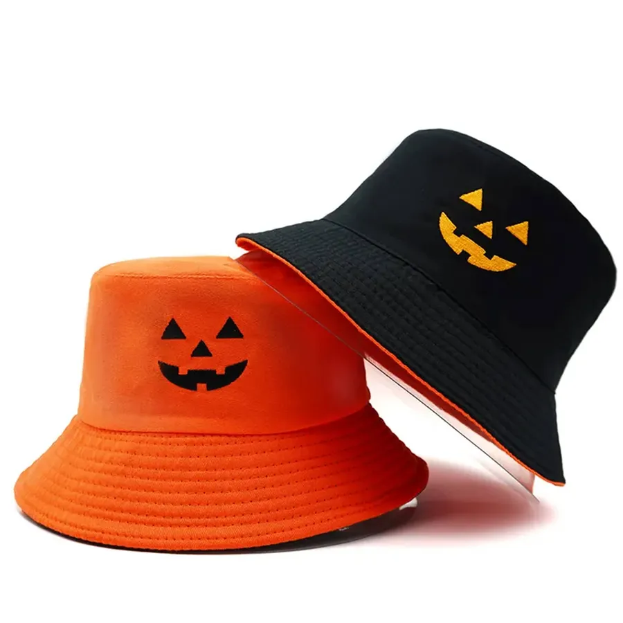 Pumpkin Double Sides Embroidery Bucket Hat — wholesale Apparel & Accessories by the case