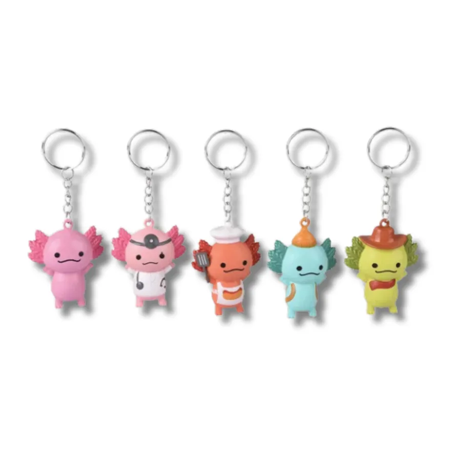 Cute Mini Axolotl Keychain Toy For Kids - Assorted — wholesale Keychains & Charms by the case