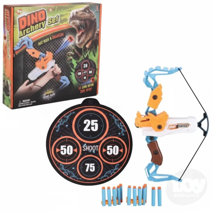 Kids Dinosaur Archery Toy Set - 14-Inch Bow and Arrow Play Set for Boys and Girls — wholesale Toys & Games by the case