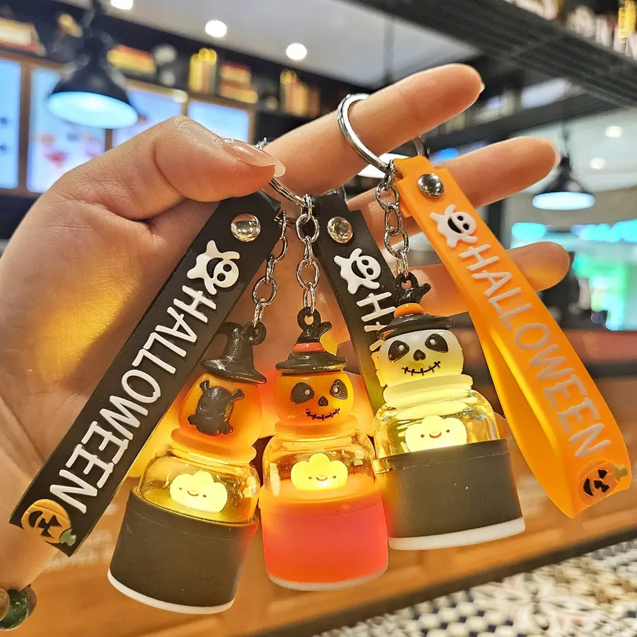Anime Light Pumpkin Keychain For kids - Assorted — wholesale Keychains & Charms by the case