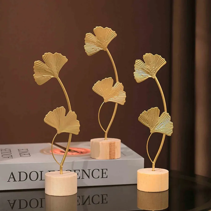 Leaf Feather Metal Sculptures For Home Décor — wholesale Home & Décor by the case
