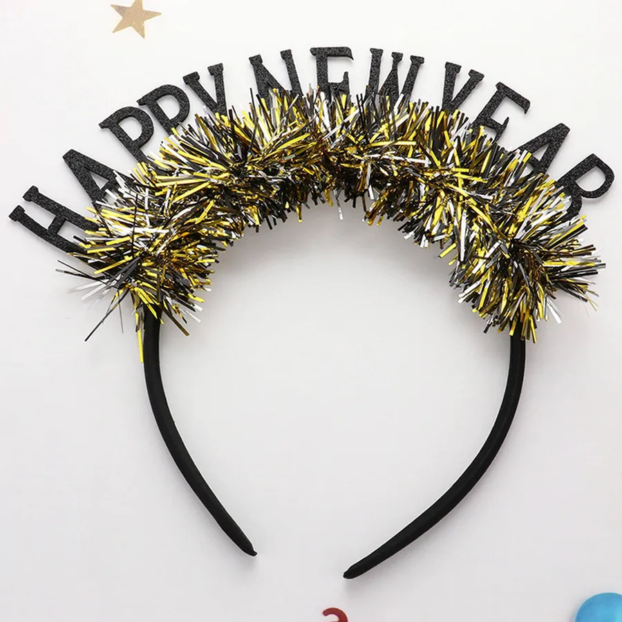 Fashionable Tinsel Headband For New Year 2025 — wholesale Apparel & Accessories by the case
