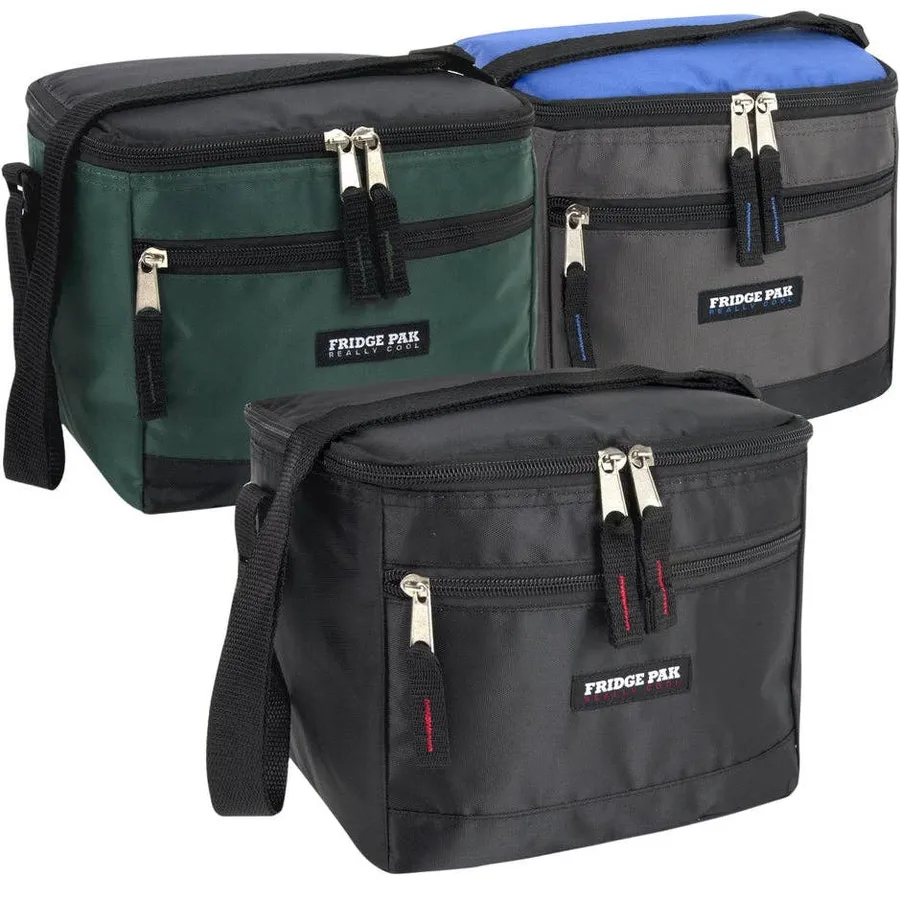 6Can Cooler Lunch Bag–Insulated Tote with Front Zipper pocke — wholesale Bags & Backpacks by the case
