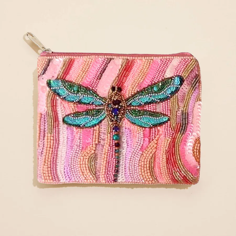 Stone Seed Beaded Mini Pouch Bag - Assorted — wholesale Bags & Backpacks by the case