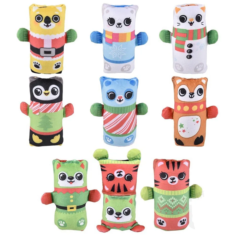 Christmas Animal Soft Plush Flip Water Wiggle Kids Toy — wholesale Plush & Squishies by the case