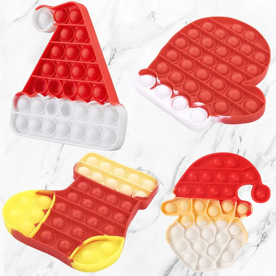 Mix Christmas Style Fun Pop It Fidget Stress Relief Kids Toy — wholesale Fidgets & Sensory by the case