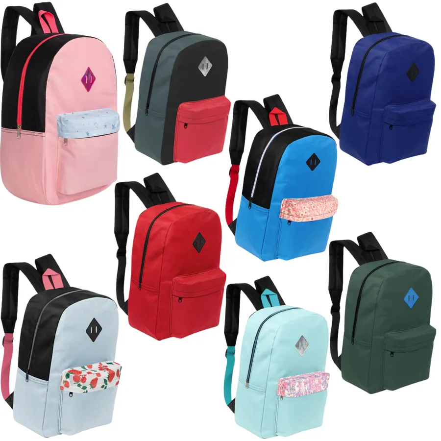 Adjustable 17'' Back To School Backpack - Assorted — wholesale Bags & Backpacks by the case