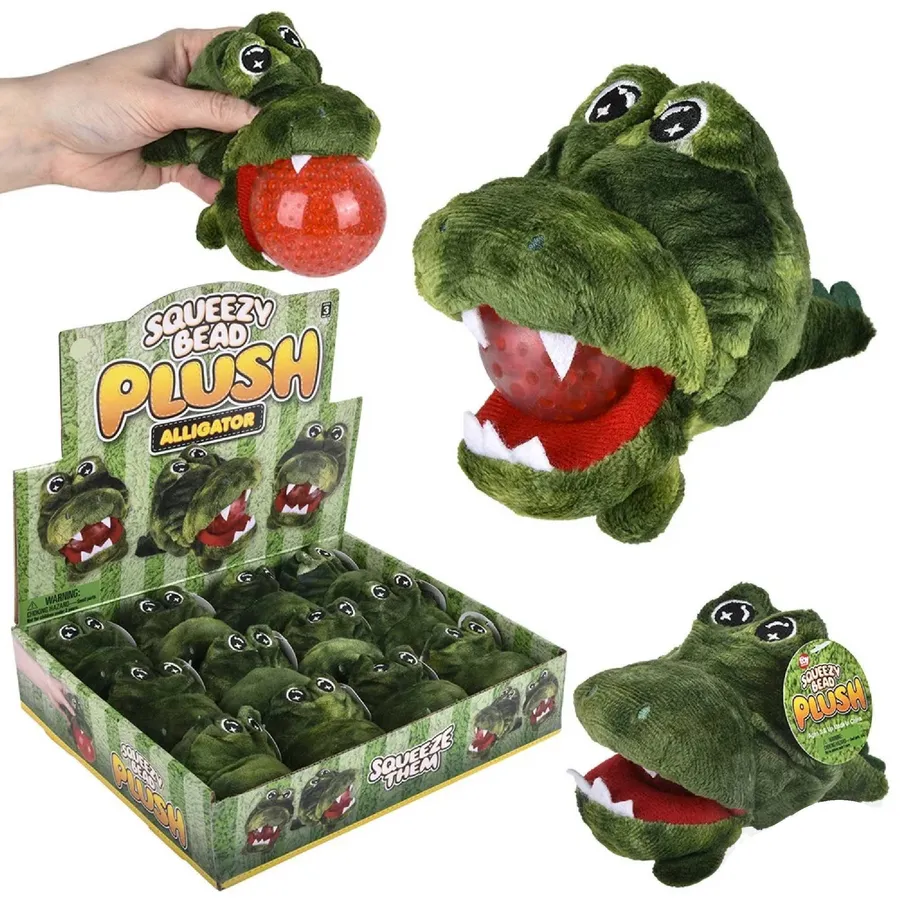 Sensory Toy Alligator Squeezy Bead Plush - Kids Fidget Squishy — wholesale Fidgets & Sensory by the case
