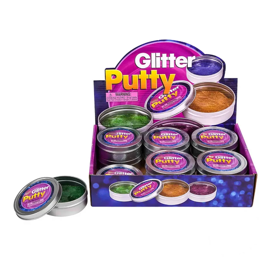 Glitter Putty In Tin Box for Kids Toy — wholesale Fidgets & Sensory by the case