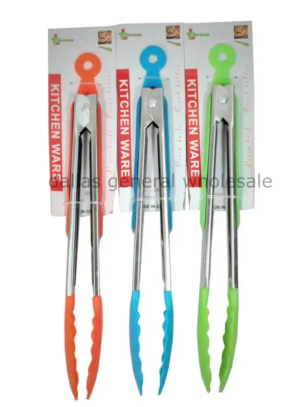 Silicone Cooking Tongs- Assorted — wholesale Kitchen & Drinkware by the case