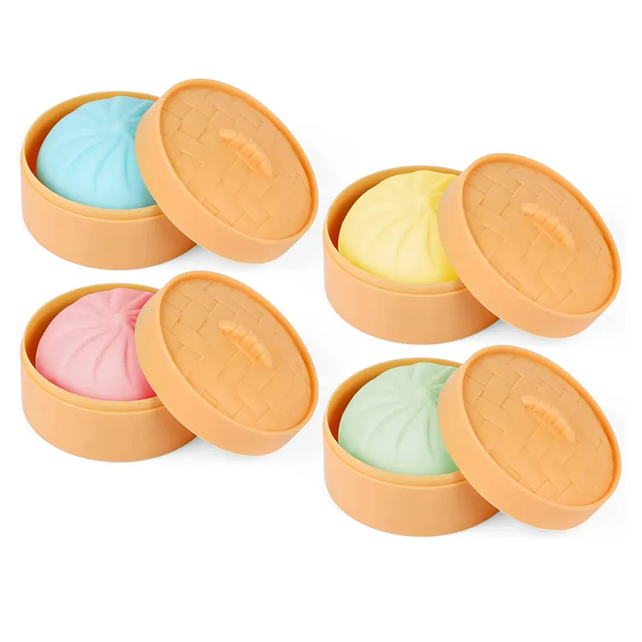 Realistic Dumpling Squishy Stress Ball | Soft Stretch Sensory Toy for Gift Shops — wholesale Fidgets & Sensory by the case