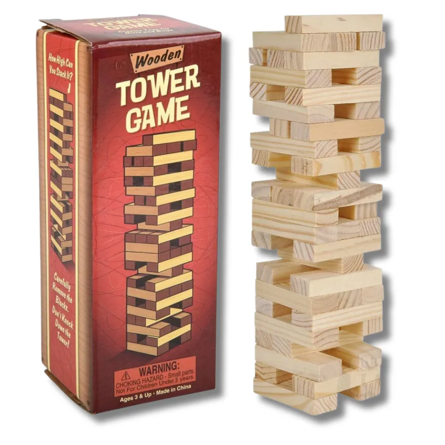HOLIDAY Wooden Tower Brain Game — wholesale Seasonal & Holiday by the case
