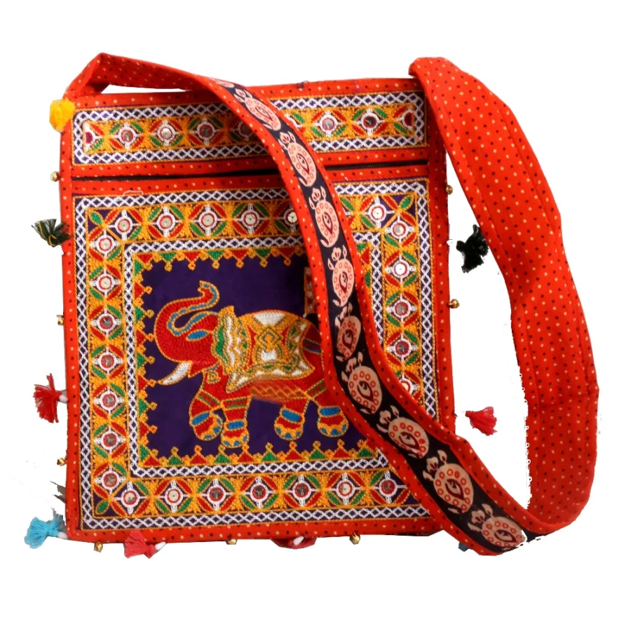 Premium Cotton Hand Bag With Elephant — wholesale Bags & Backpacks by the case