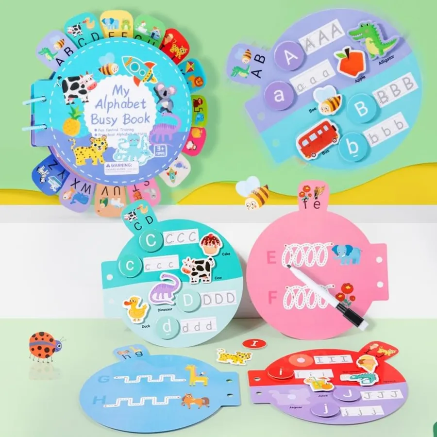 Alphabet Learning Montessori Activity Busy Book Kids Toy — wholesale Toys & Games by the case