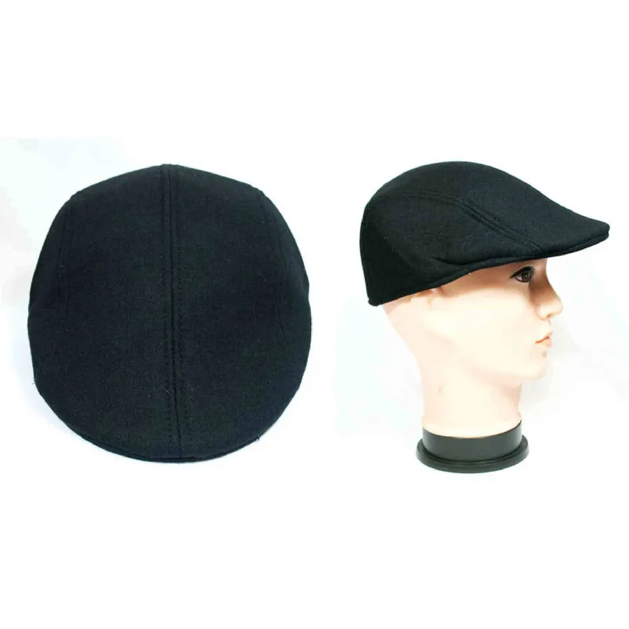 Men's Black Wool Newsboy Caps — wholesale Apparel & Accessories by the case