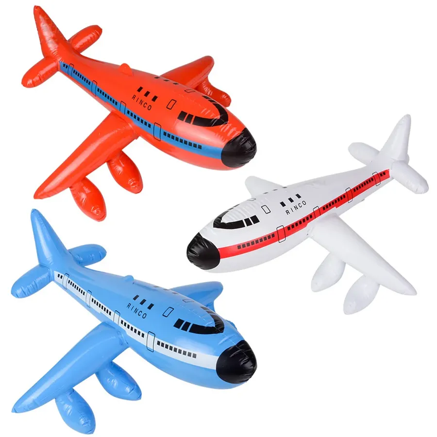 Inflatable Jet Plane Toys For Kids - Assorted — wholesale Toys & Games by the case