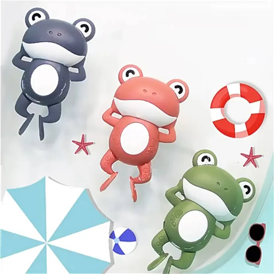 Sensory Toy Wind-Up Swimming Frog Bath Toy - Toddler Tub & Pool Water Play — wholesale Fidgets & Sensory by the case