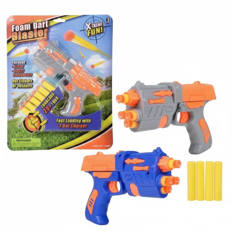 Foam Dart Blaster Toy (8 Inch) - Fun Kids Toys for Party Favors, Stocking Stuffers, and Prizes — wholesale Party & Gifts by the case