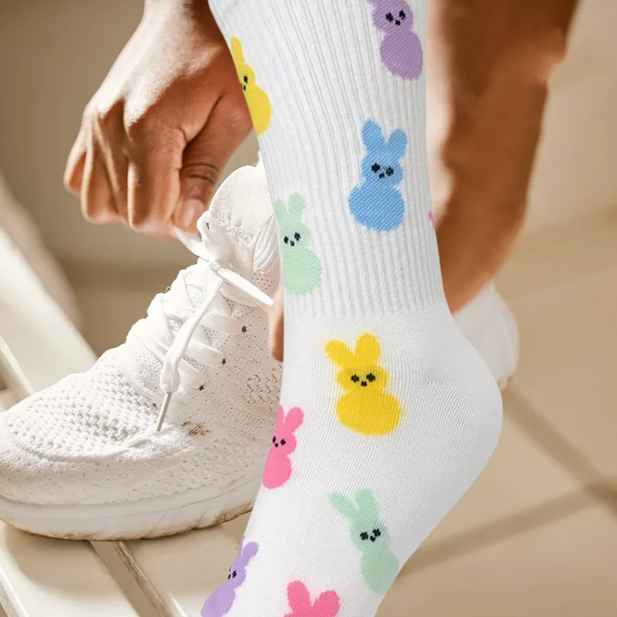 Easter Bunny Patterned No Show Socks - Assorted — wholesale Seasonal & Holiday by the case
