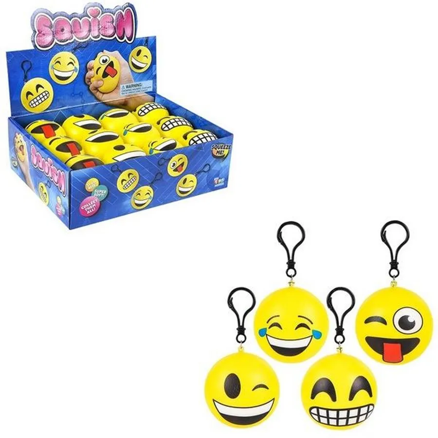 Squish Emotion Backpack Clip — wholesale Plush & Squishies by the case