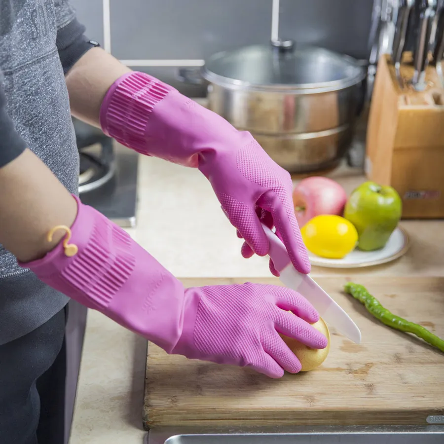 Waterproof Rubber Thin Gloves With Hook For Women's In Bulk. — wholesale Apparel & Accessories by the case