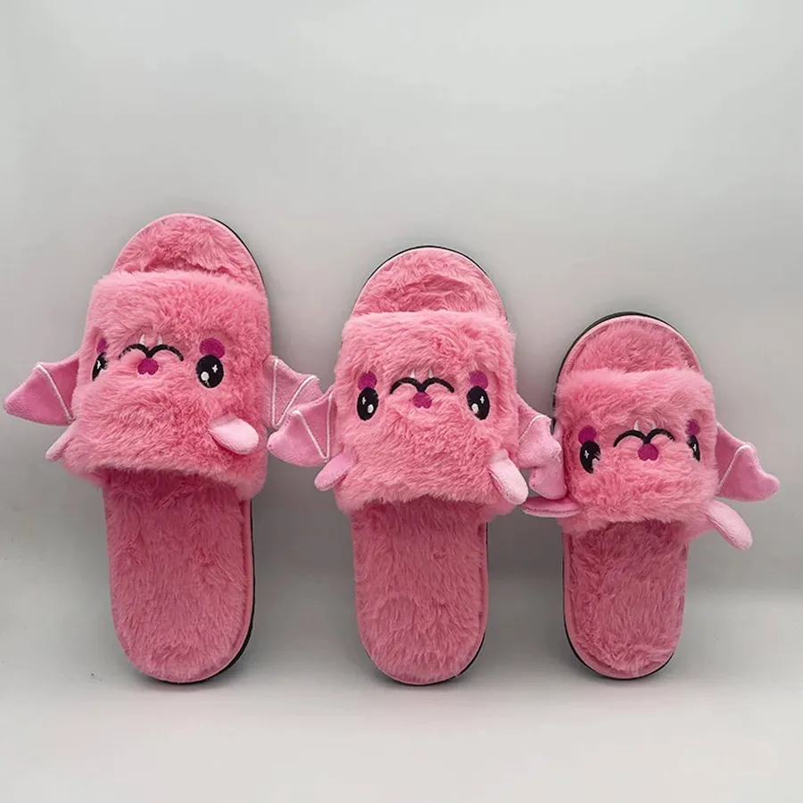 Fuzzy Valentine Bat Flip Flops - Assorted — wholesale Seasonal & Holiday by the case