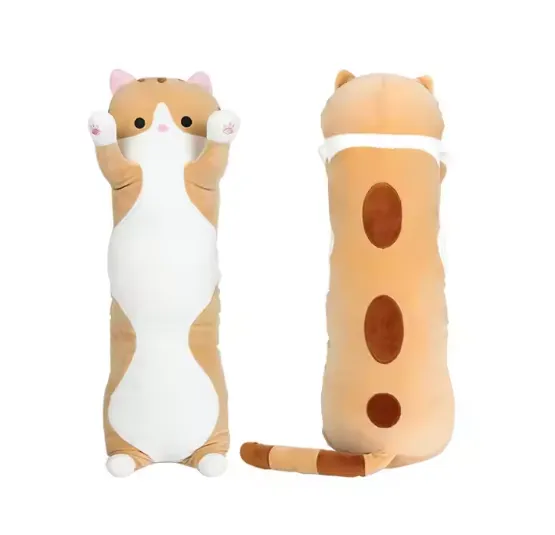 Big Cat Plush Pillow Long Soft Hugging Cushion — wholesale Plush & Squishies by the case