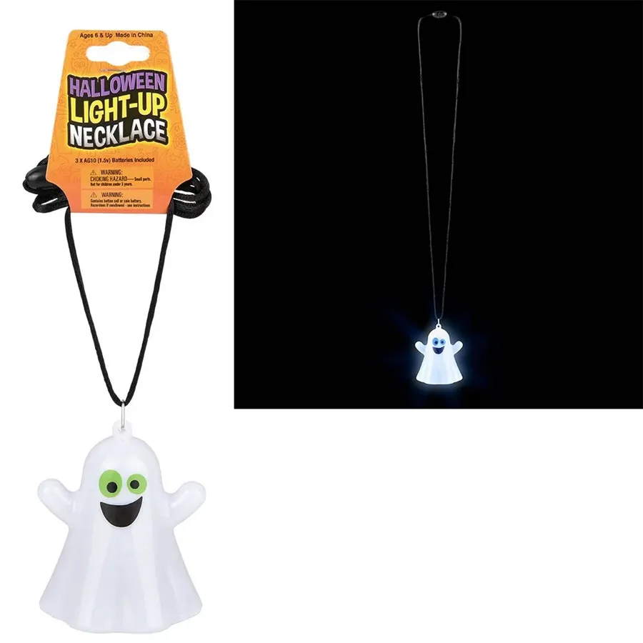 Night Light Up Ghost Kids Necklace — wholesale Apparel & Accessories by the case