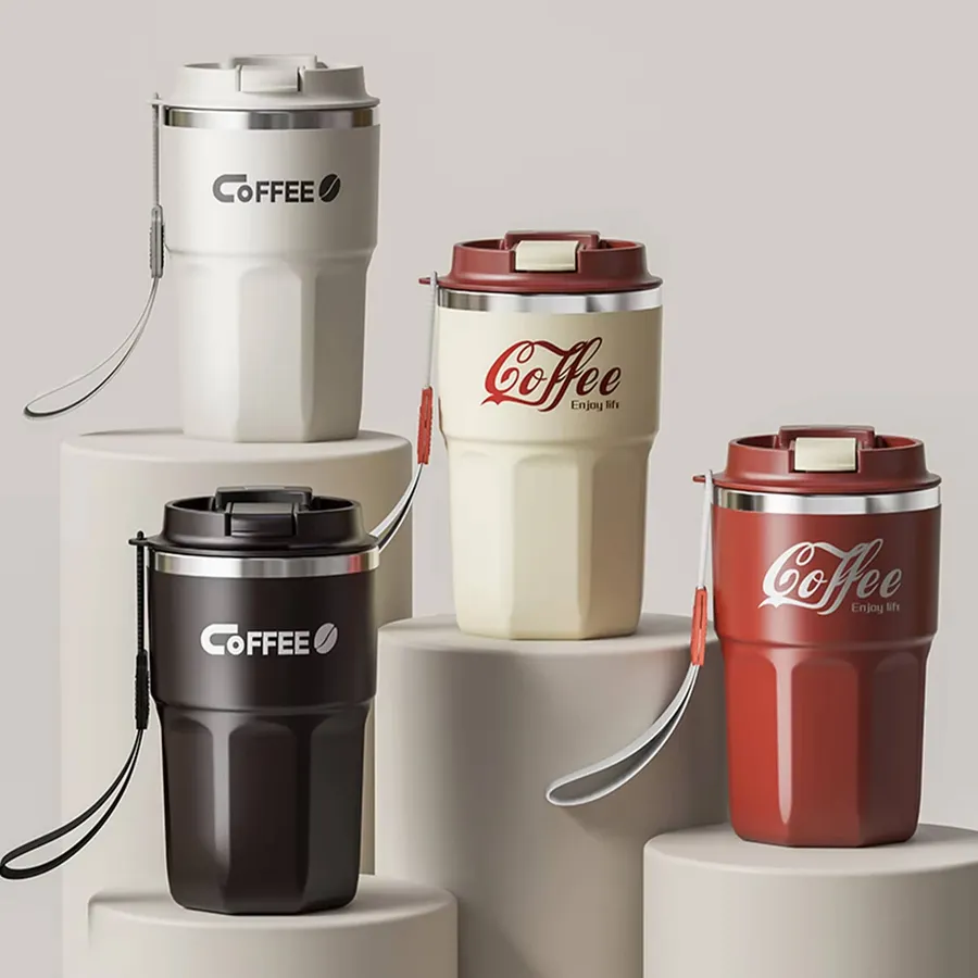 Stainless Steel Double-layer Insulated Coffee Cup - Assorted — wholesale Kitchen & Drinkware by the case