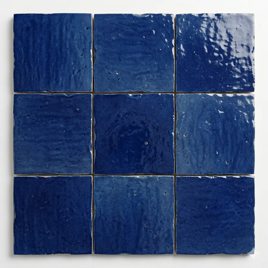 Artisanal Hand-Glazed Zellige Ceramic Tiles - Cobalt Blue — wholesale Home & Décor by the case