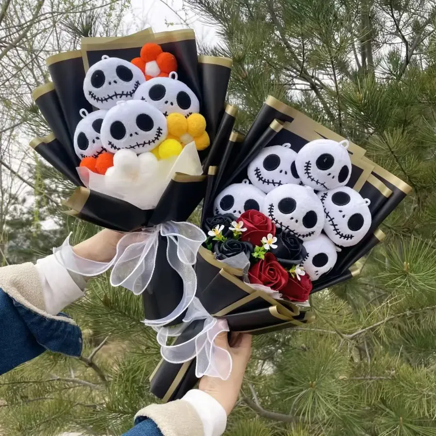 Plush Bouquet – Stuffed Skull Ghost Gift — wholesale Plush & Squishies by the case