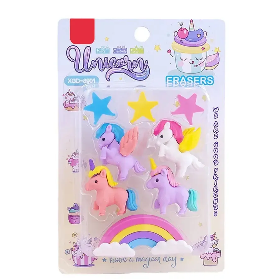 Unicorn Eraser Set for Kids In Bulk — wholesale Stationery & Office by the case