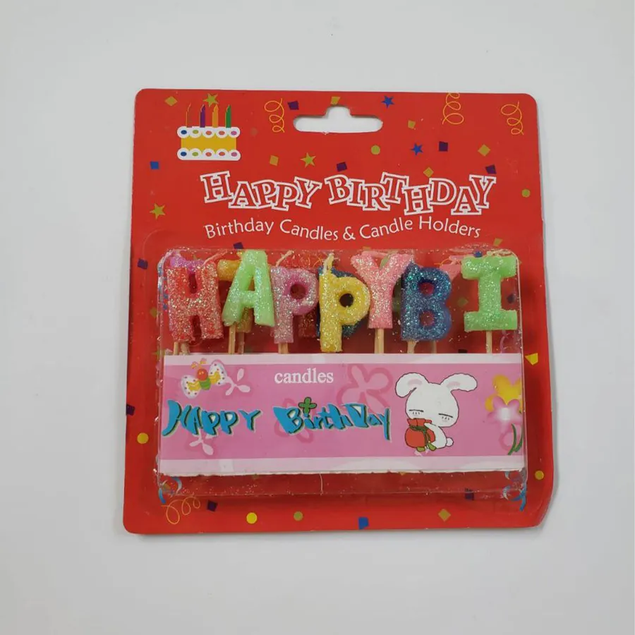 Alphabetic Happy Birthday Candles In Bulk — wholesale Home & Décor by the case