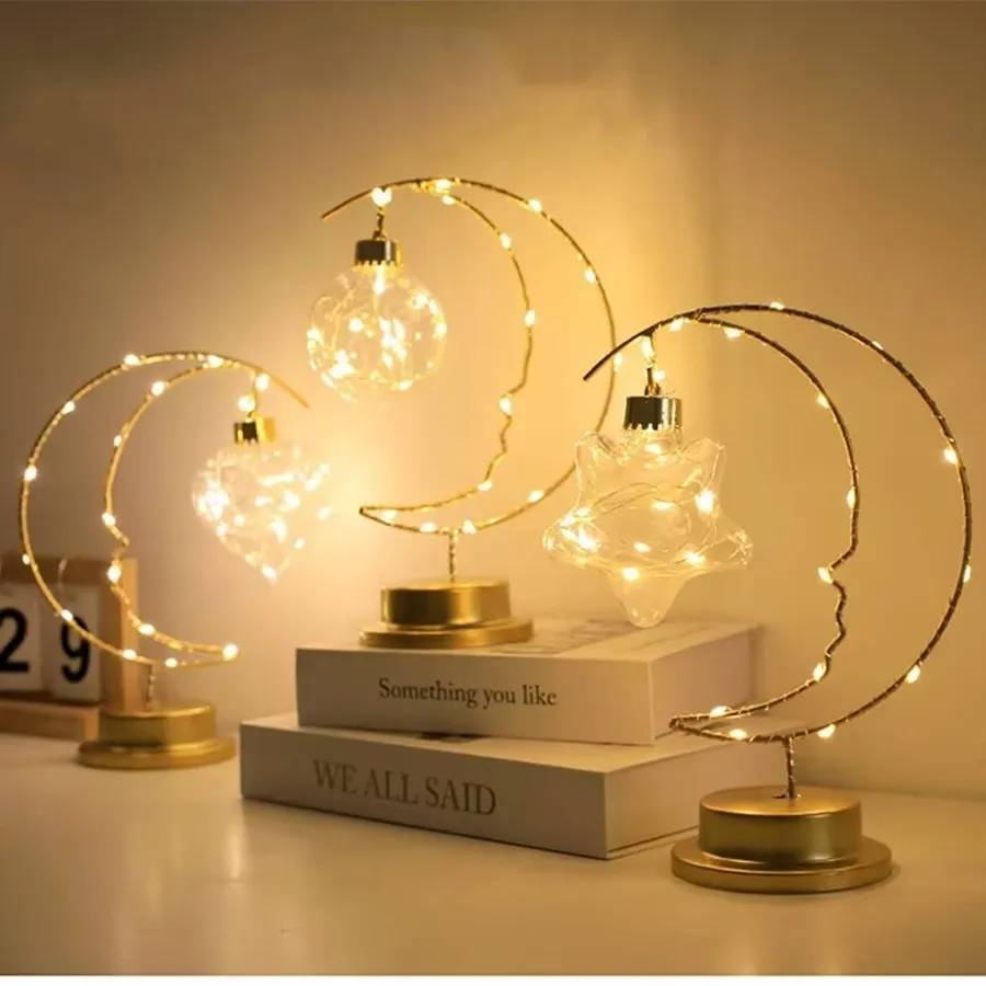 Star & Moon LED Night Light Heart-Shaped Lamp - Assorted — wholesale Home & Décor by the case