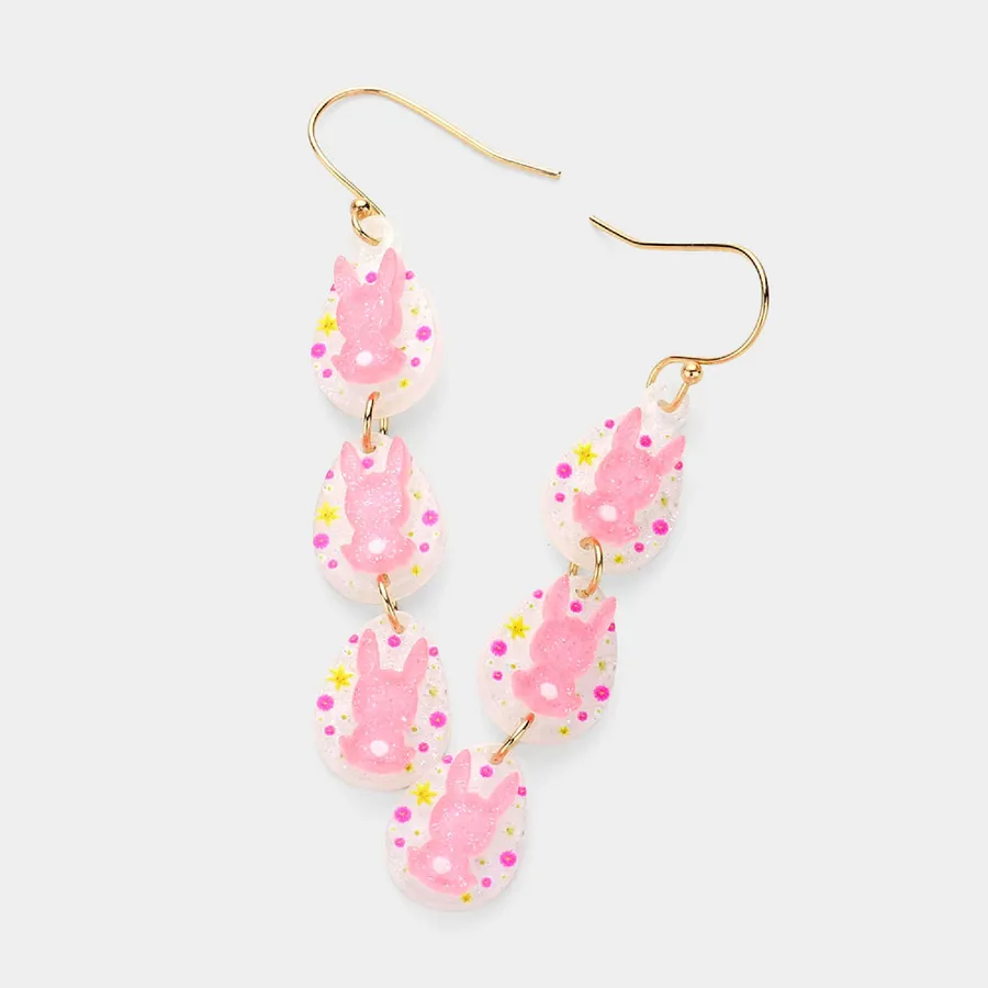 Easter Bunny Egg Link Dropdown Earrings - Assorted — wholesale Seasonal & Holiday by the case