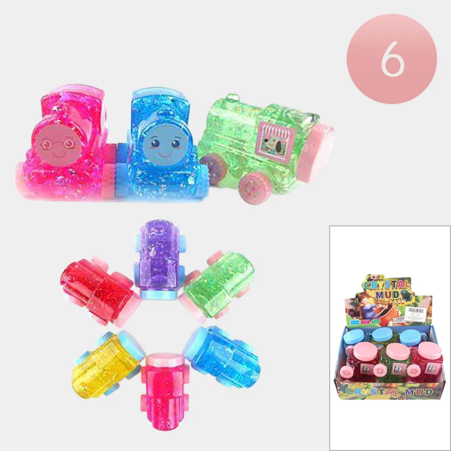 Train Crystal Mud Slimes for Kids - Assorted — wholesale Fidgets & Sensory by the case