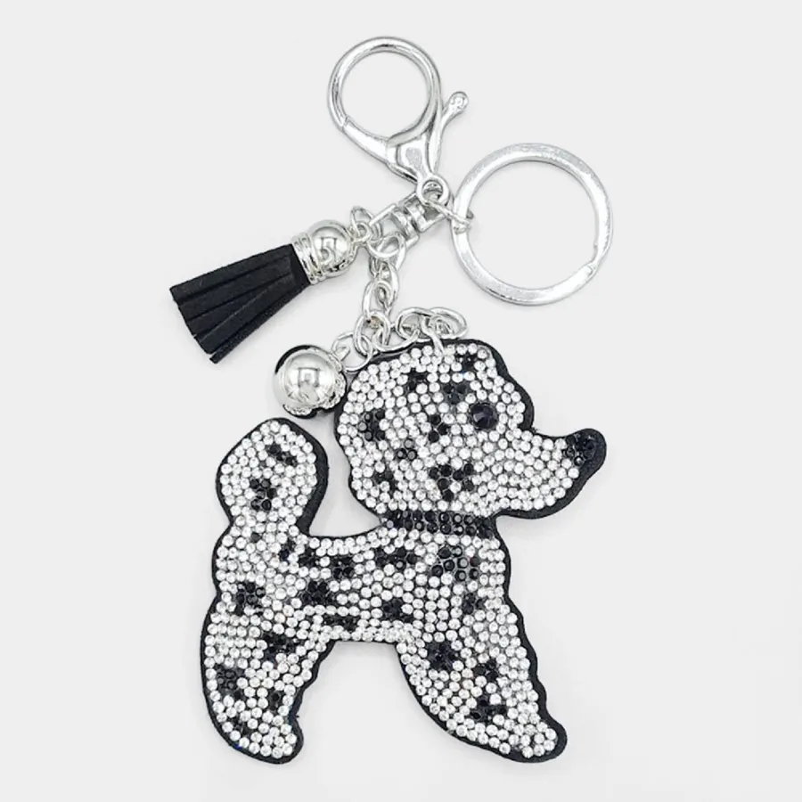 Bling Poodle Dog Tassel Keychain Assorted — wholesale Keychains & Charms by the case