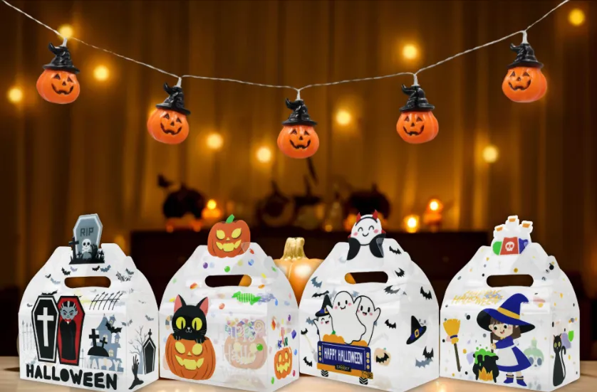 Halloween Treat Box - Transparent Gift Packaging - Assorted — wholesale Seasonal & Holiday by the case