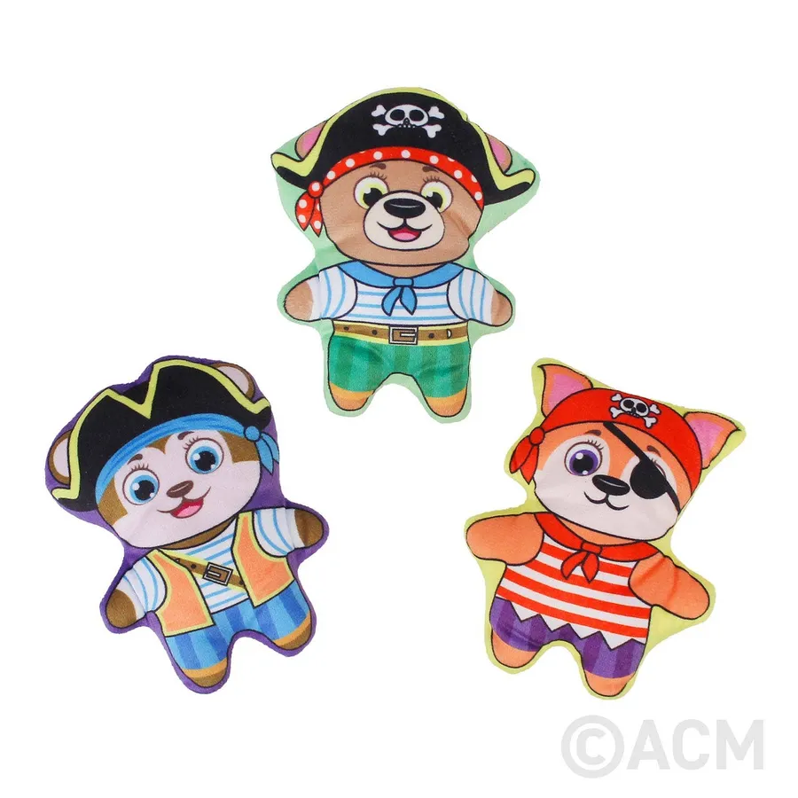 Animal Pirate Soft Plush Assd — wholesale Plush & Squishies by the case