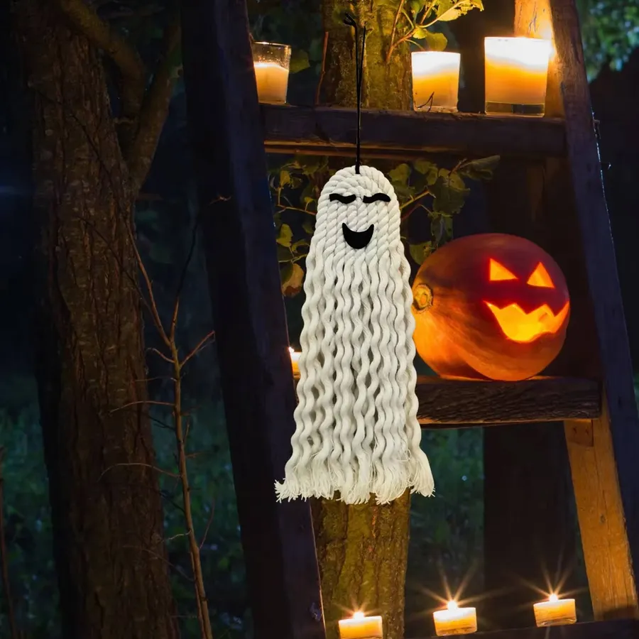 Cute Woven Knit Ghost Tassel ForHome Décor — wholesale Home & Décor by the case