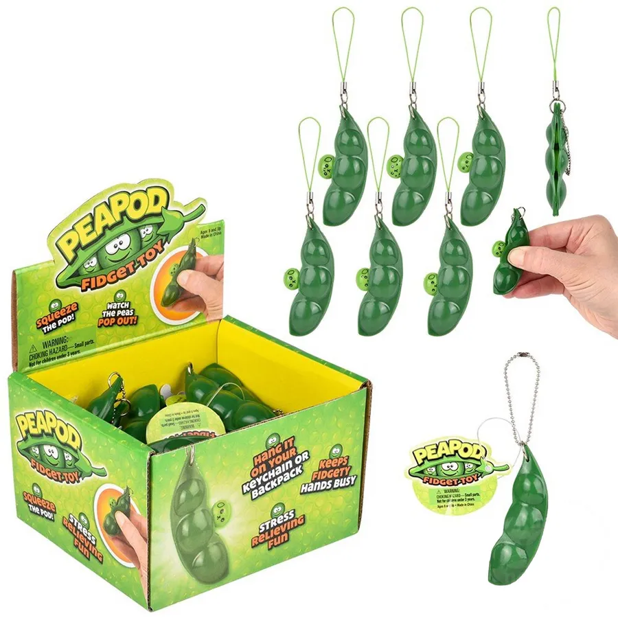 Fidget Peapod Backpack Clip For Kids — wholesale Fidgets & Sensory by the case