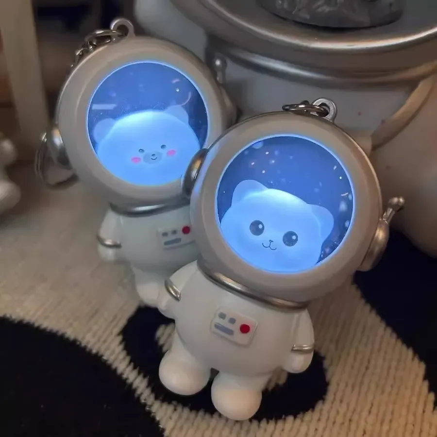 Night Light Astronaut Keychain Toy For Kids - Assorted — wholesale Keychains & Charms by the case