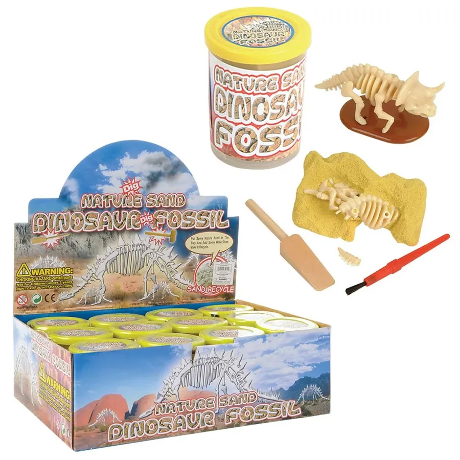Dinosaur Sand Dig Fossil Kit Educational Toy — wholesale Toys & Games by the case