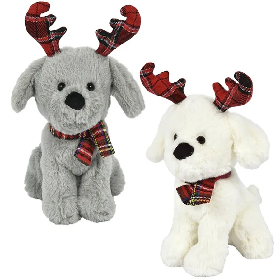Soft Plush Dog With Antlers Kids Toys In Bulk - Assorted — wholesale Plush & Squishies by the case