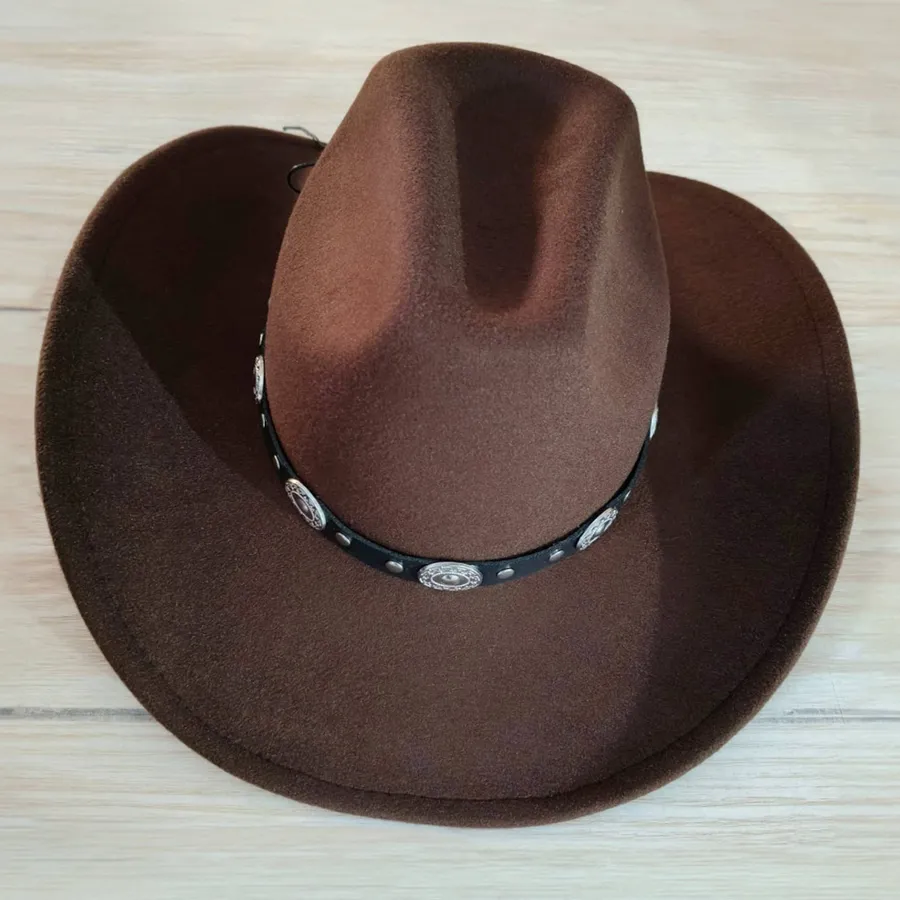 Attractive Western Style Belt Pointed Cowboy Hat - Assorted — wholesale Apparel & Accessories by the case