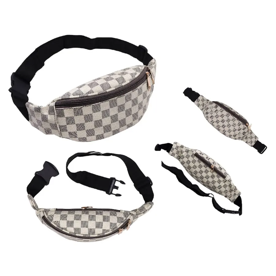 Check Prints Crossbody Waist Pouch - Assorted Travelling Bag — wholesale Bags & Backpacks by the case