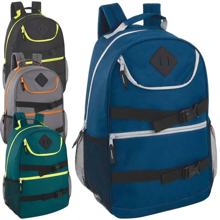 Large Capacity Double Buckle Backpack - Assorted — wholesale Bags & Backpacks by the case