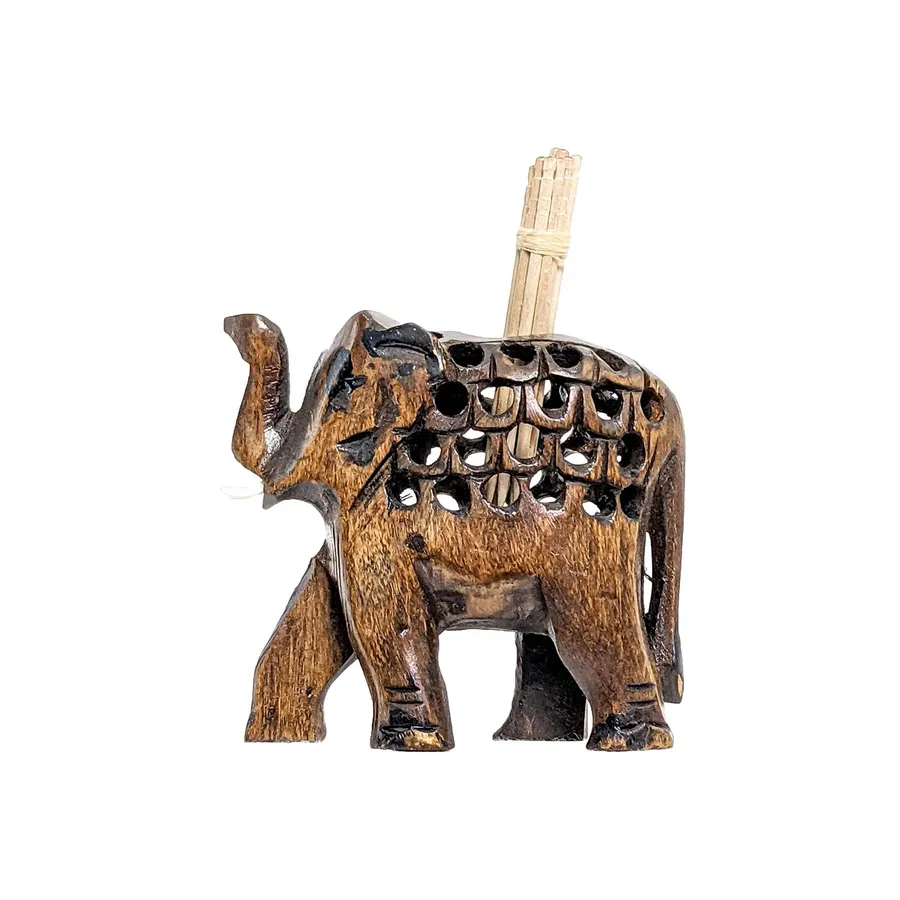 Wooden Elephant Toothpick Holder Valentine In Bulk — wholesale Seasonal & Holiday by the case