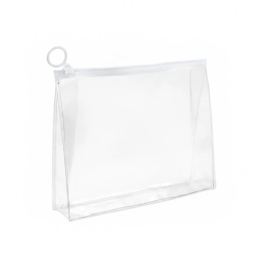 Clear Zippered Toiletry Pouch - Transparent Travel Organizer Bag for Totes and Backpacks — wholesale Bags & Backpacks by the case
