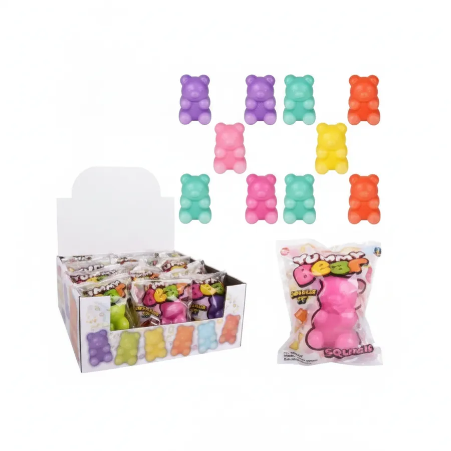 Giant Gummy Bear Squishy Toy - 5.25" Sensory Fidget and Stress Ball Squish — wholesale Fidgets & Sensory by the case